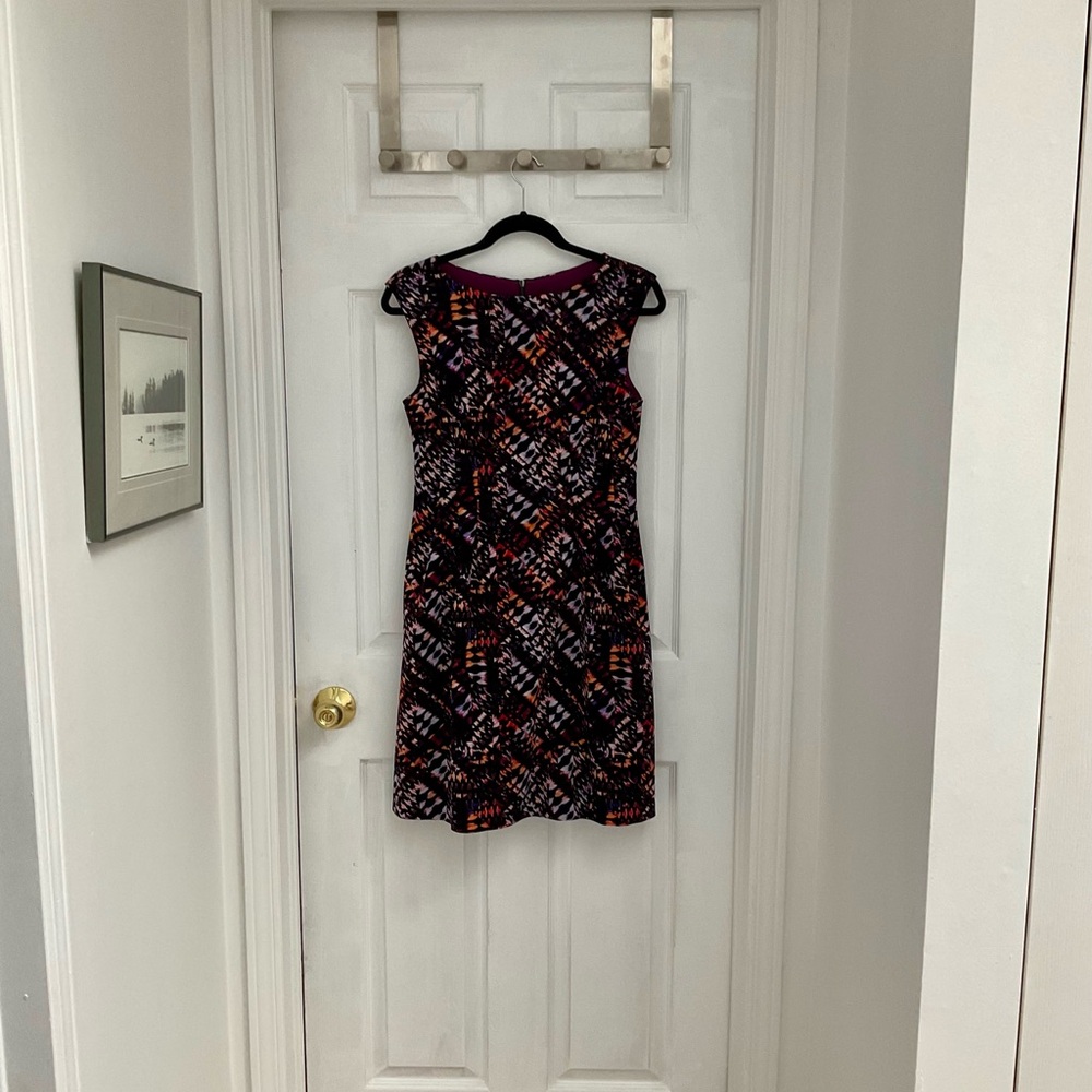 Vince Camuto Black and Red Patterned Dress